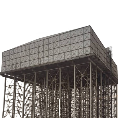 High Elevated Steel Water Storage 8m Tower Galvanized Steel Water Tank 500 Cubic Meter