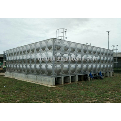 Rectangular Hotels SS 304 316 Stainless Steel Fire Fighting Water Storage Tank Sectional Rain Water Tank